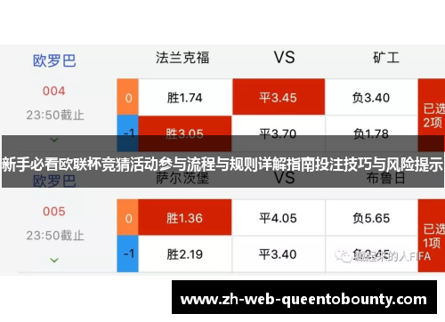 新手必看欧联杯竞猜活动参与流程与规则详解指南投注技巧与风险提示 新手必看欧联杯竞猜活动参与流程与规则详解指南投注技巧与风险提示